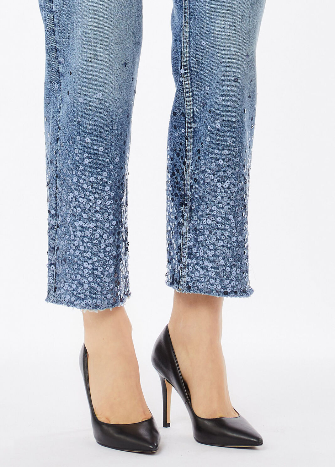 Gerade geschnittene Jeans mit Pailletten Denimblau Liu Jo - large image number 2
