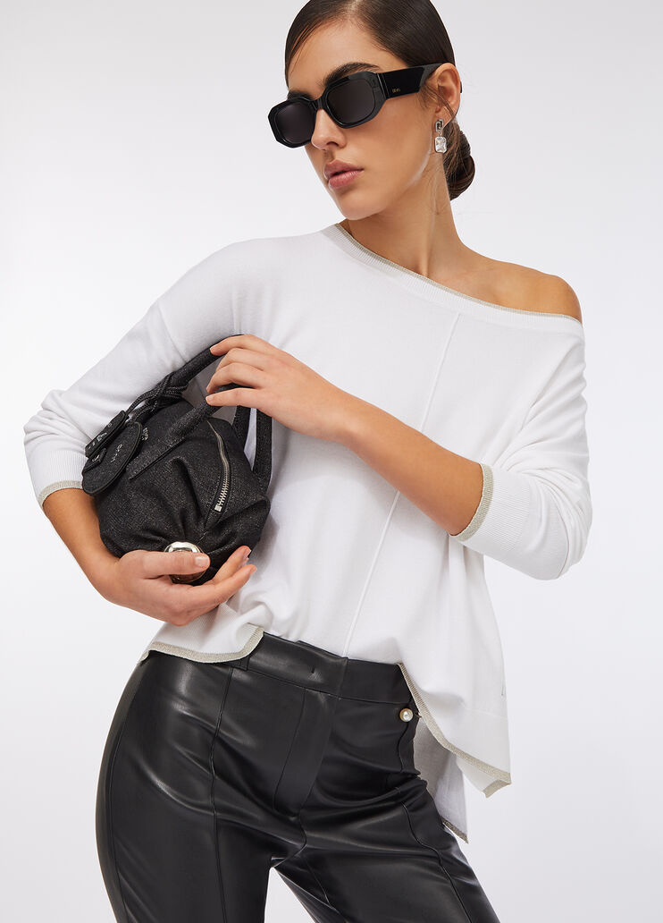 Lurex® jumper white wool Liu Jo - large image number 3