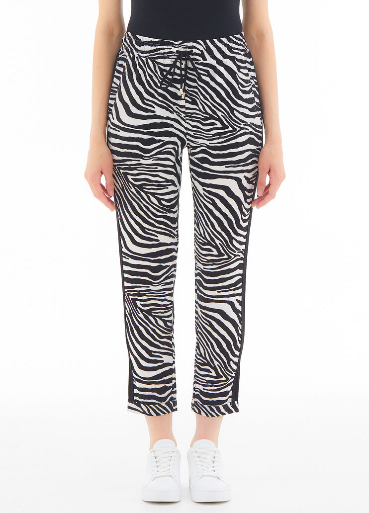 Eco-friendly joggers black/white zebra Liu Jo - large image number 0 Eco-friendly joggers black/white zebra Liu Jo - large image number 0
