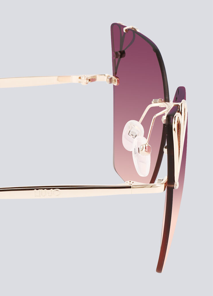 Butterfly sunglasses light gold coloured frame/purple lenses Liu Jo - large image number 2 Butterfly sunglasses light gold coloured frame/purple lenses Liu Jo - large image number 2