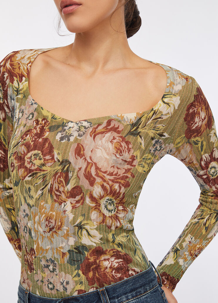 V-neck jumper sanderson print Liu Jo - medium