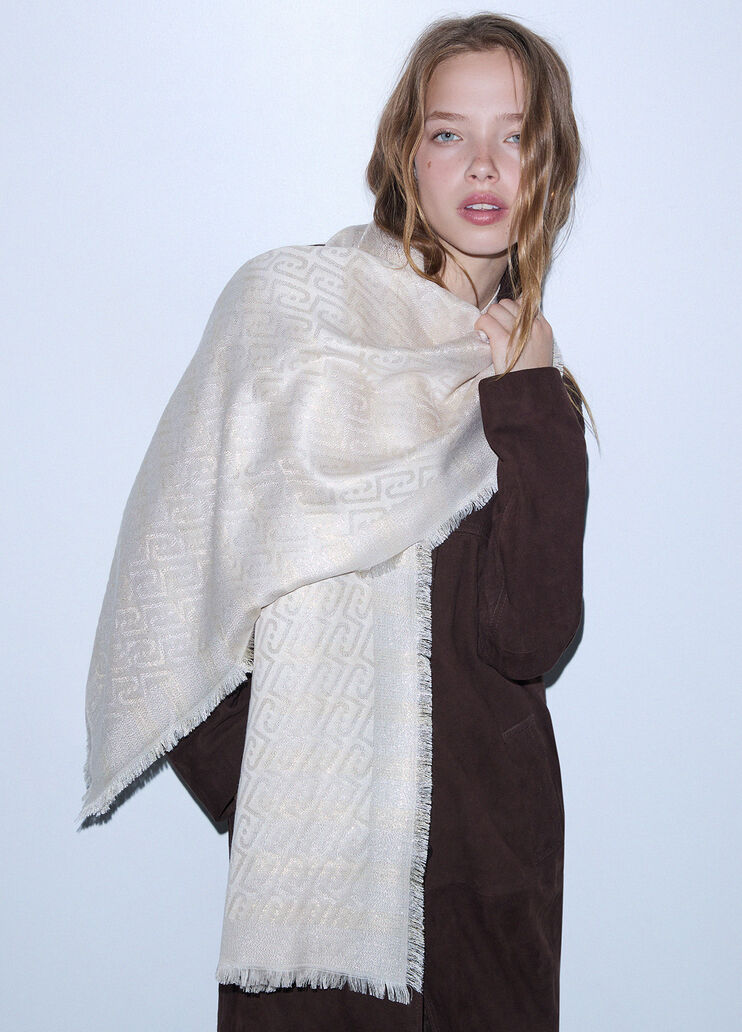 &Eacute;tole Jacquard Monogramme beige Liu Jo - medium