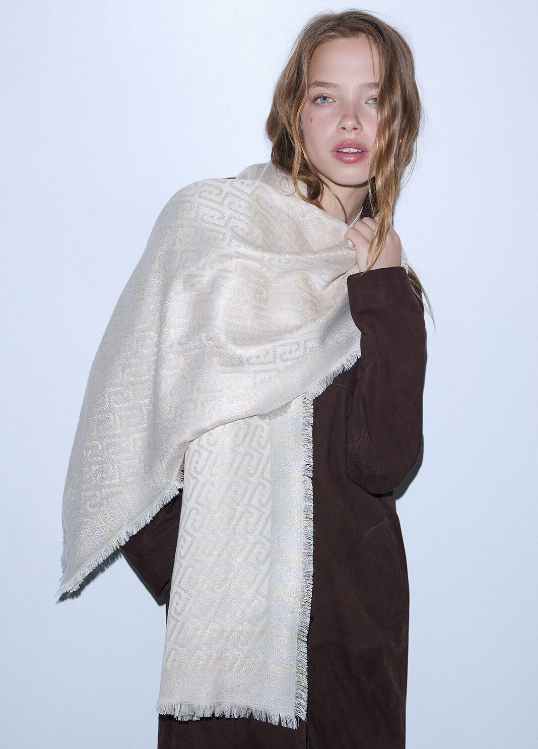 &Eacute;tole Jacquard Monogramme beige Liu Jo - large image number 0