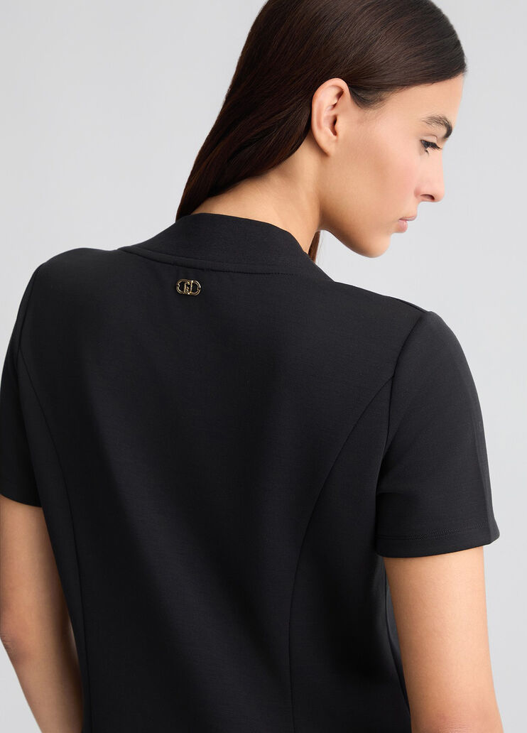 Short scuba dress black Liu Jo - large image number 4 Short scuba dress black Liu Jo - large image number 4