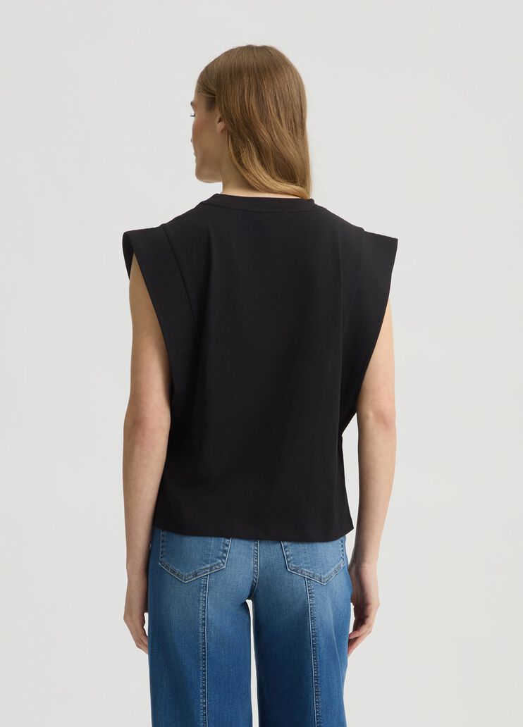 Cotton top black Liu Jo - large image number 1 Cotton top black Liu Jo - large image number 1