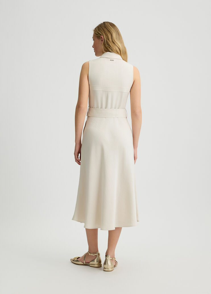 Shirt dress with belt beige Liu Jo - large image number 1 Shirt dress with belt beige Liu Jo - large image number 1