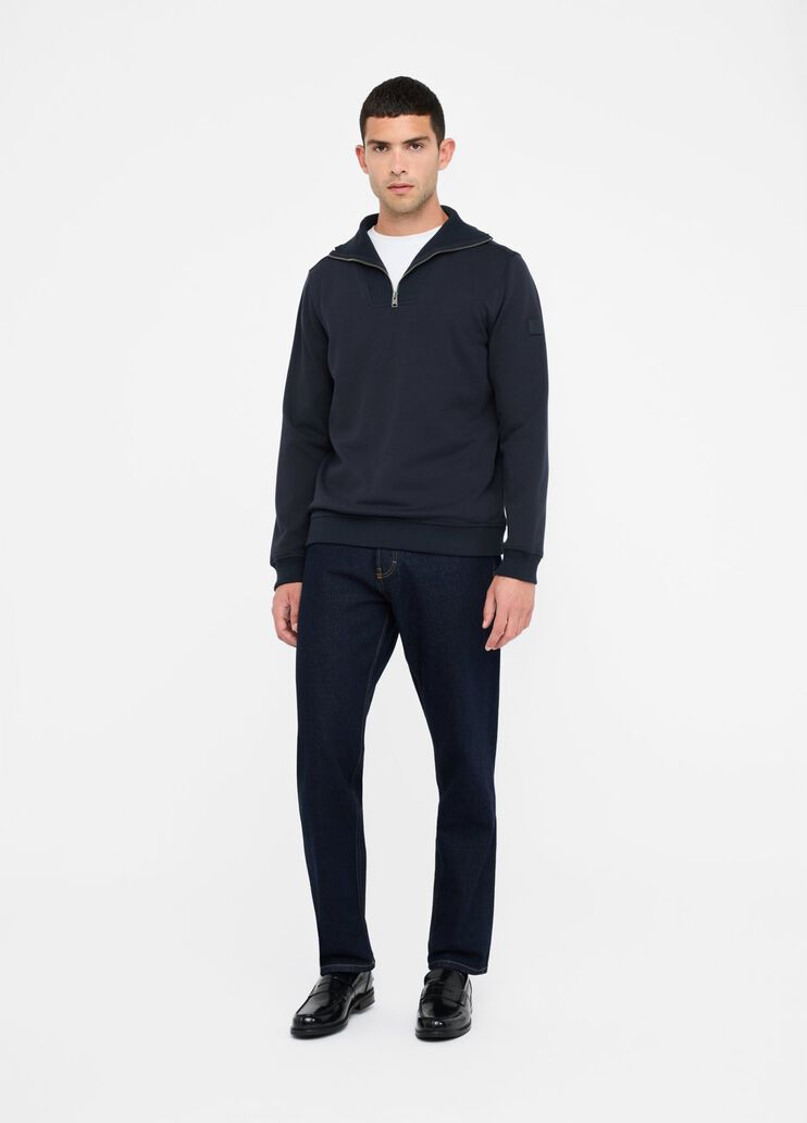Cotton sweatshirt with zip dark blue Liu Jo - large image number 5 Cotton sweatshirt with zip dark blue Liu Jo - large image number 5
