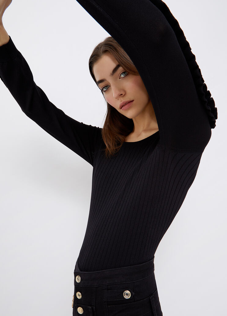 Jumper with ruching black Liu Jo - large image number 2
