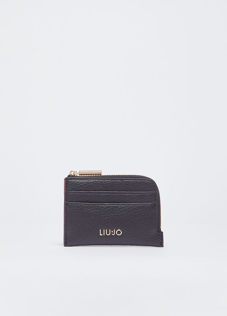 Porta carte con zip nero Liu Jo - medium