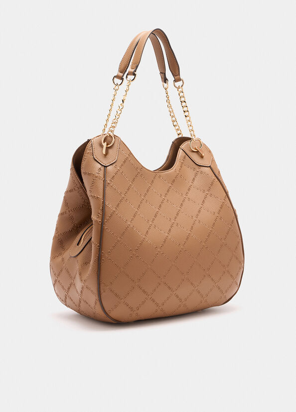Handtasche mit Logo Braun Liu Jo - large image number 1