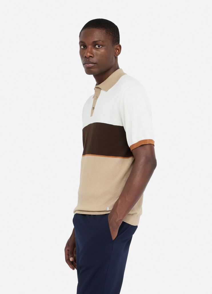 Cotton and silk knit polo shirt brown Liu Jo - medium Cotton and silk knit polo shirt brown Liu Jo - medium
