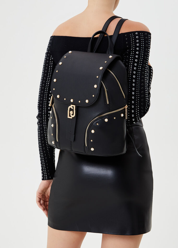 Backpack with pearls Black Liu Jo - large image number 4 Backpack with pearls Black Liu Jo - large image number 4