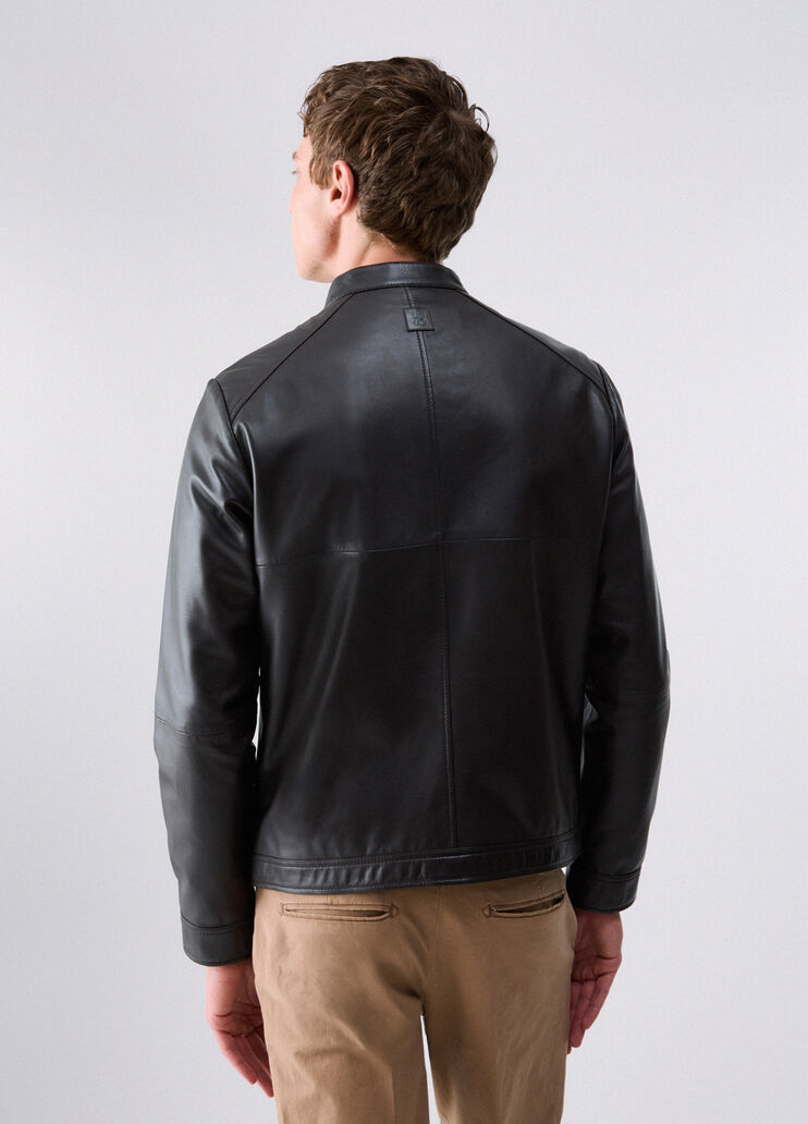Chaqueta Biker de Cuero chocolate Liu Jo - medium