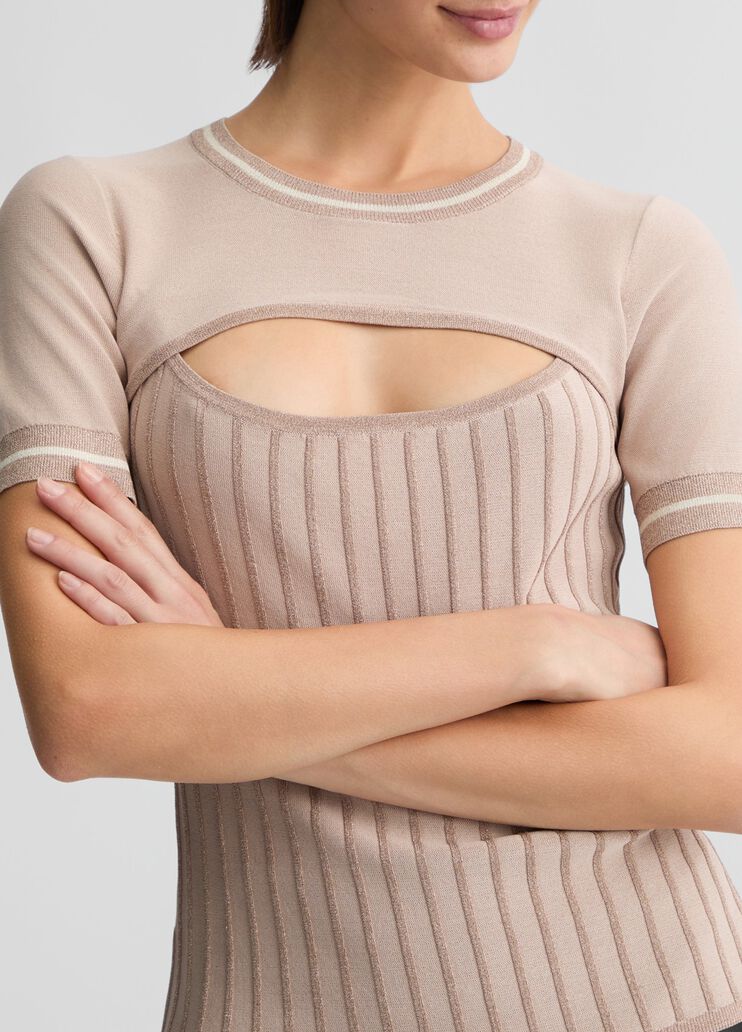 Lurex® sweater  beige Liu Jo - large image number 2 Lurex® sweater  beige Liu Jo - large image number 2