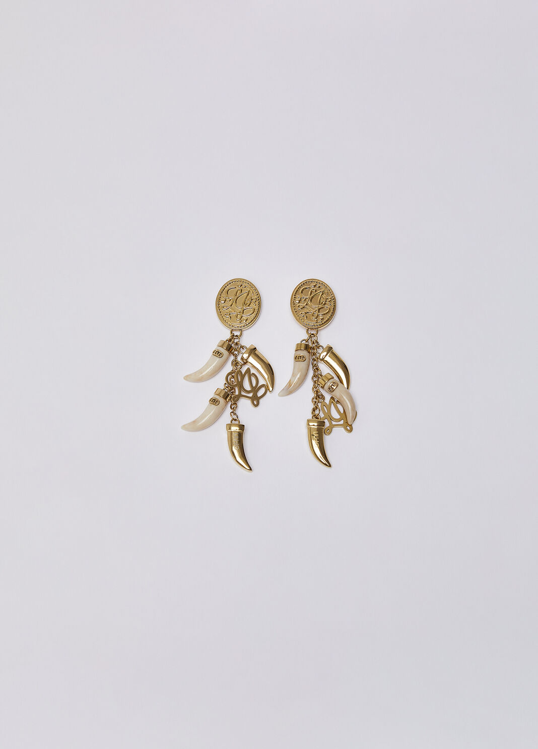 Dangling earrings with horn charms white Liu Jo - large image number 0