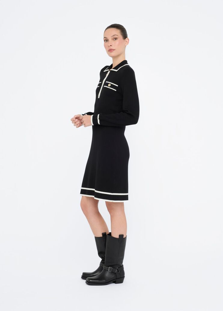 Silk-blend knit dress black Liu Jo - large image number 3 Silk-blend knit dress black Liu Jo - large image number 3