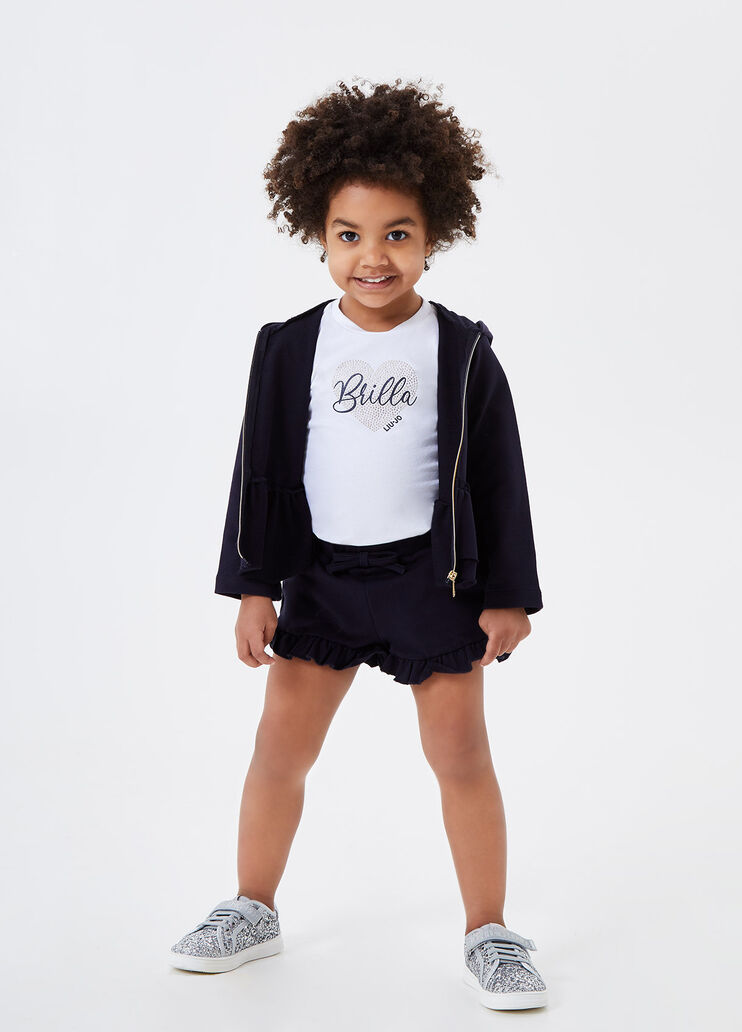 Short in felpa con volants Blu scuro Liu Jo - large image number 3