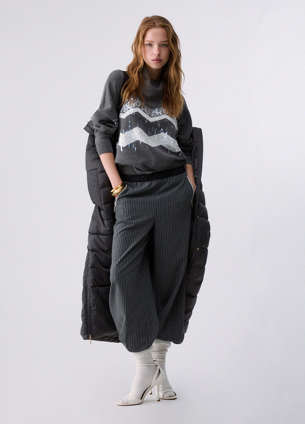 Striped jogging pants grey Liu Jo - large image number 5