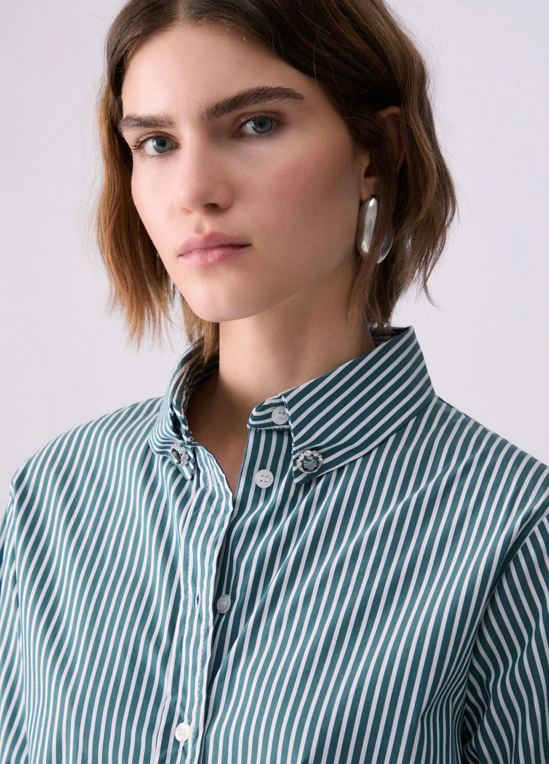 Striped Shirt dark green Liu Jo - large image number 4