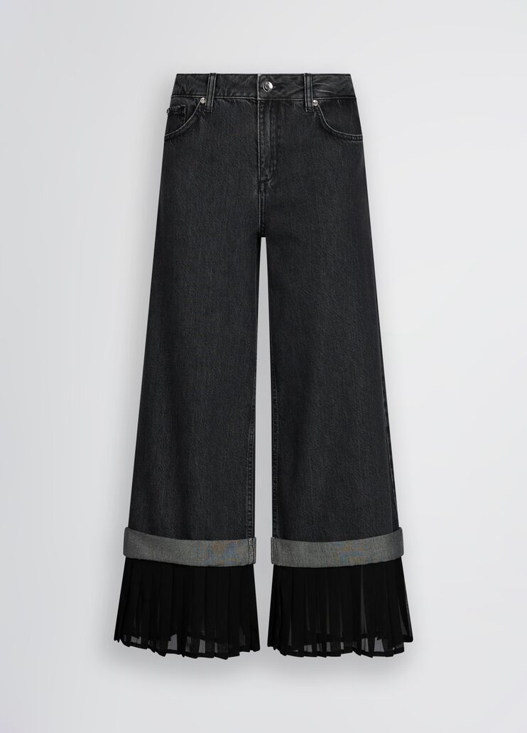 Flare-Jeans mit hohem Bund Denim-Schwarz Liu Jo - large image number 6 Flare-Jeans mit hohem Bund Denim-Schwarz Liu Jo - large image number 6