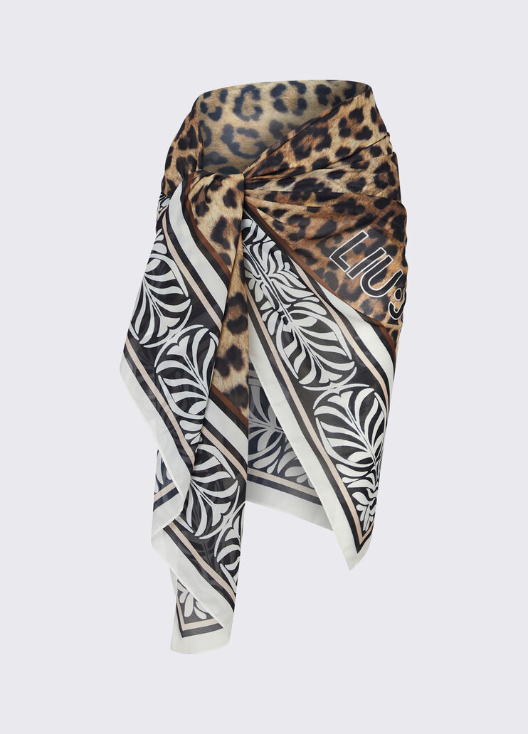 Pareo aus bedrucktem Chiffon Animalier Liu Jo - medium