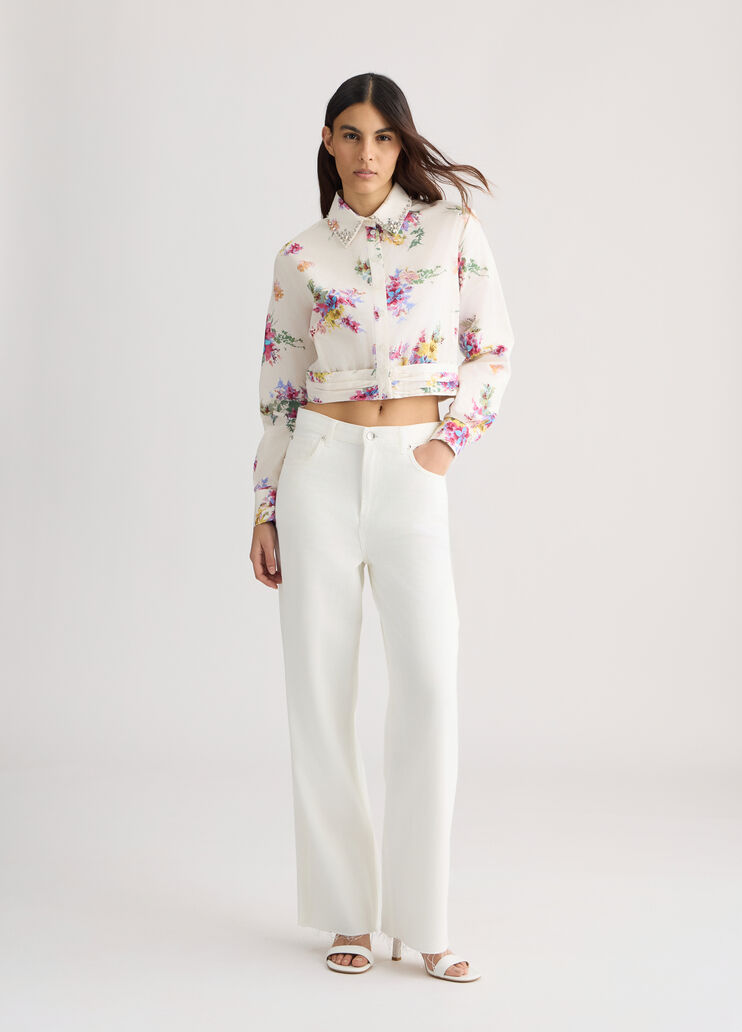 Floral shirt white with flowers Liu Jo - large image number 5 Floral shirt white with flowers Liu Jo - large image number 5