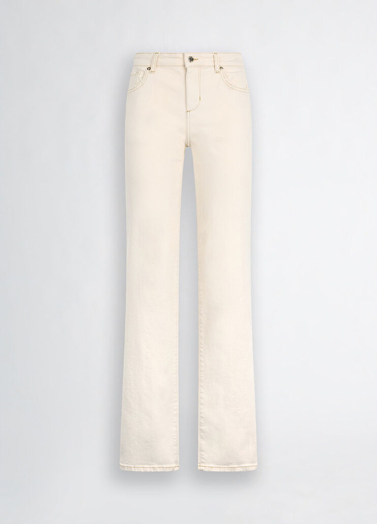 Straight-leg jeans ecru Liu Jo - large image number 6 Straight-leg jeans ecru Liu Jo - large image number 6