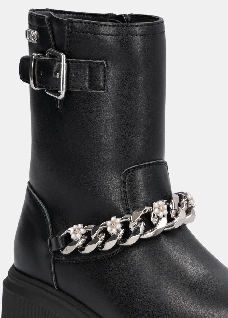 Biker boots with bejewelled chain black Liu Jo - medium Biker boots with bejewelled chain black Liu Jo - medium