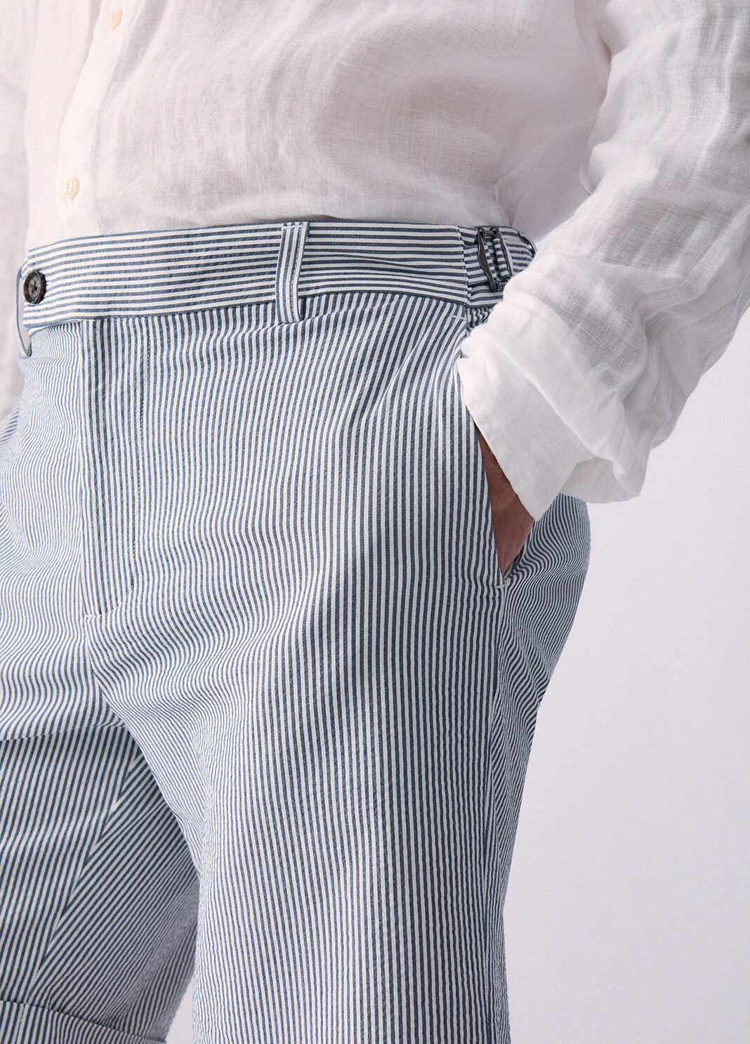 Striped Bermuda shorts dark denim Liu Jo - large image number 4