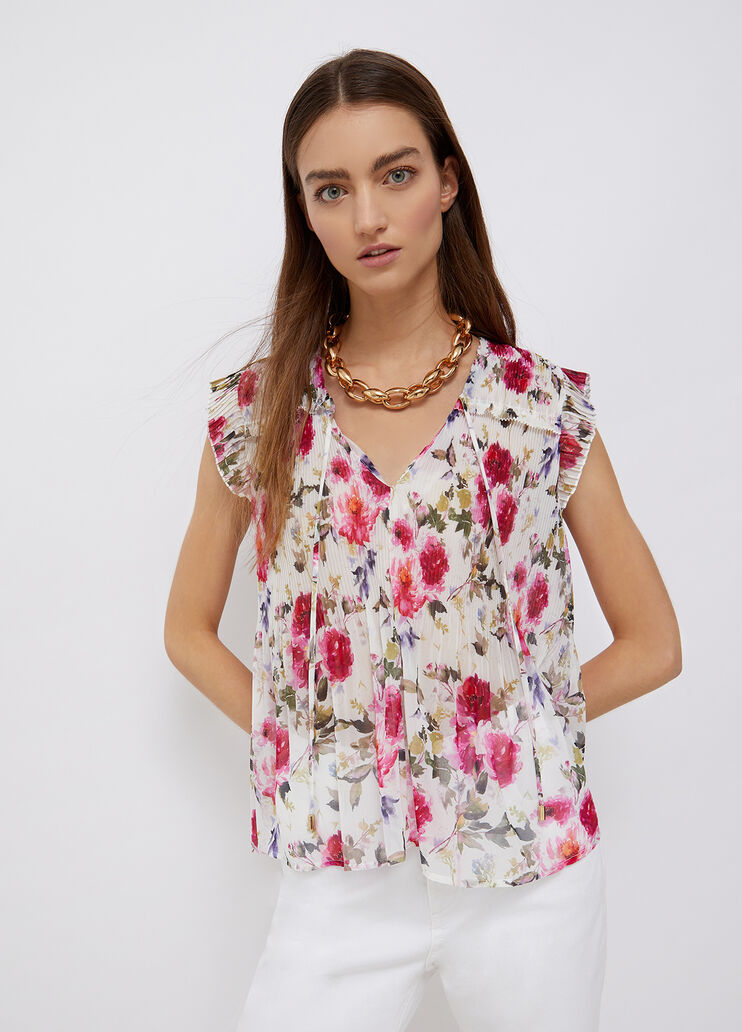 Eco-friendly pleated blouse floral print Liu Jo - large image number 0  Eco-friendly pleated blouse floral print Liu Jo - large image number 0