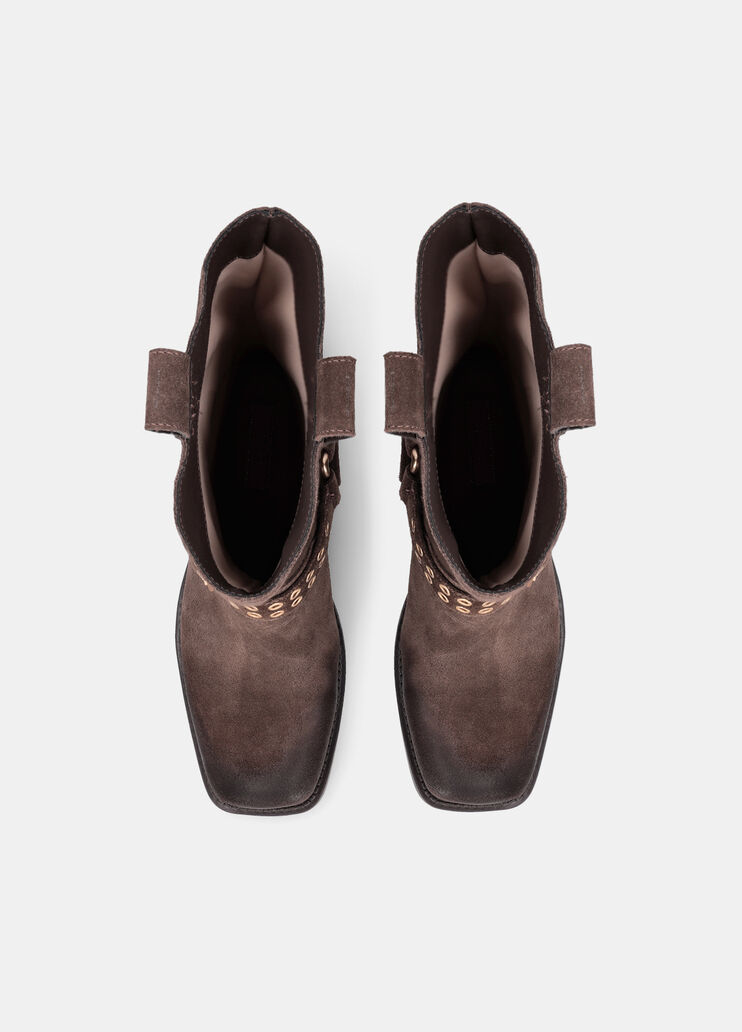 Suede Texan boots ebony Liu Jo - large image number 4  Suede Texan boots ebony Liu Jo - large image number 4
