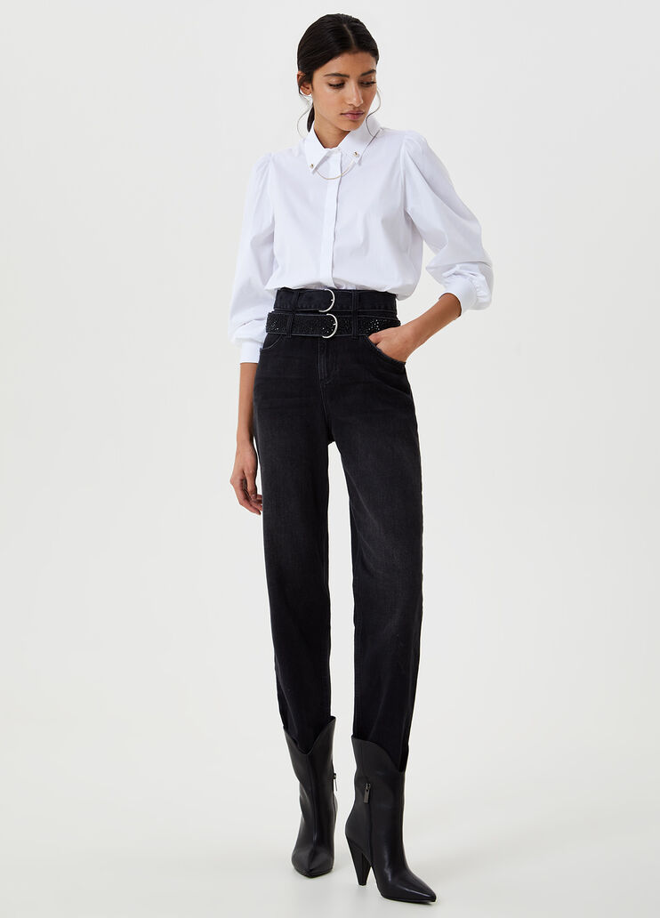 Shirt with metallic details White Liu Jo - large image number 3