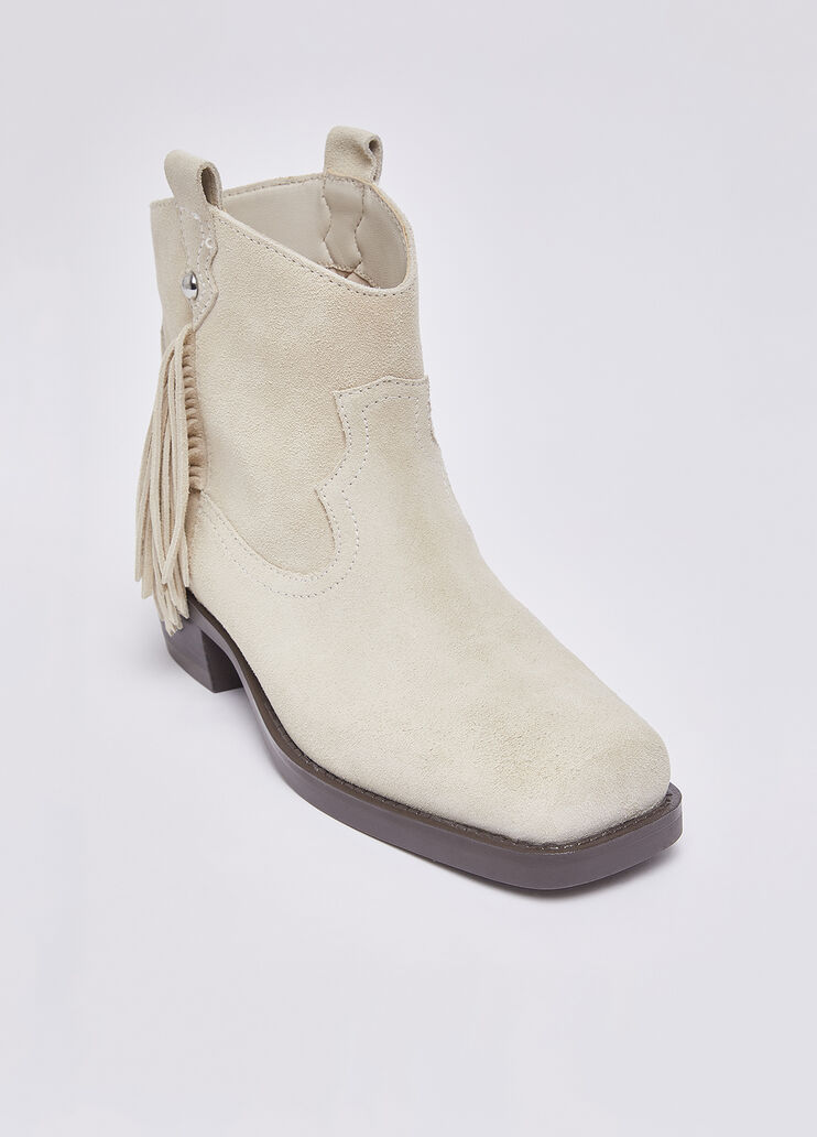 Suede cowboy ankle boots white Liu Jo - large image number 5