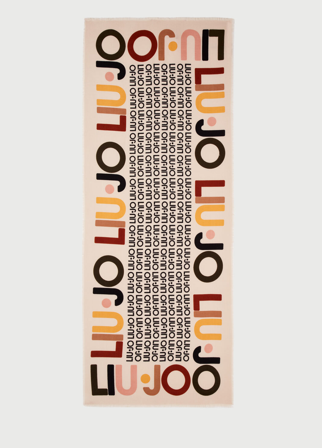 Shawl with logo champagne Liu Jo - large image number 0