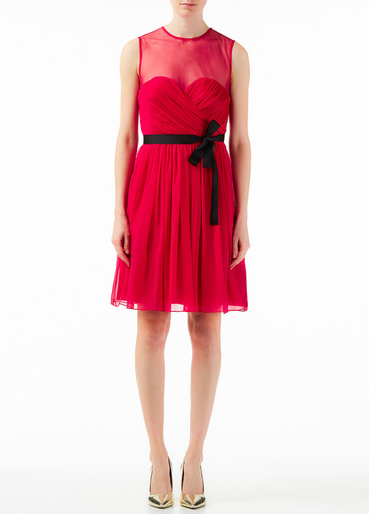 Short dress with belt Dark pink Liu Jo - large image number 0 Short dress with belt Dark pink Liu Jo - large image number 0