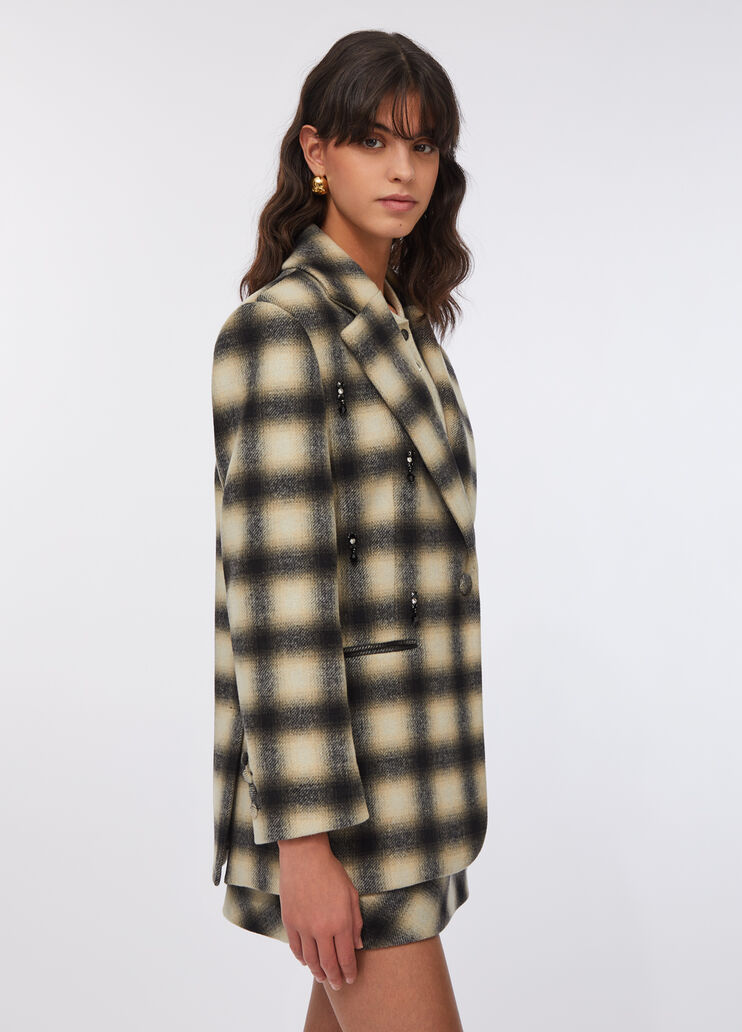 Chequered jacket with bejewelled embroidery check Liu Jo - large image number 3