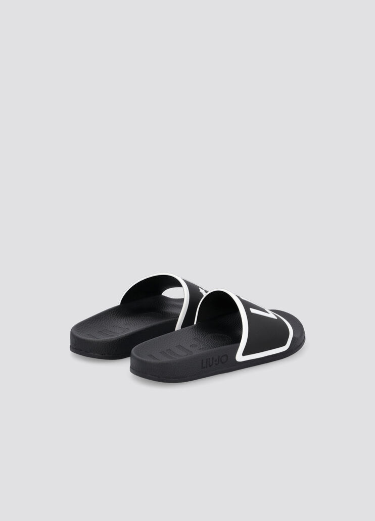 Slippers with logo black Liu Jo - large image number 1