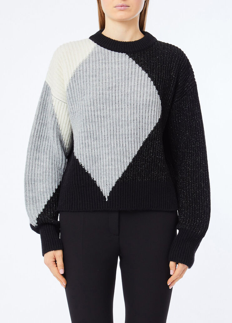 Jersey de lana con intarsias negro Liu Jo - medium