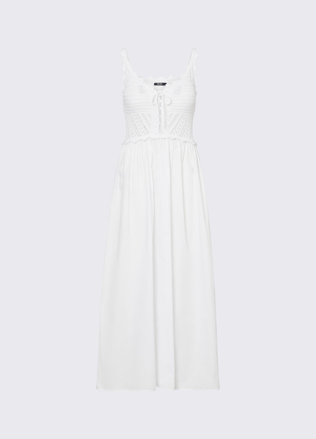 Long dress with openwork top white Liu Jo - large image number 6