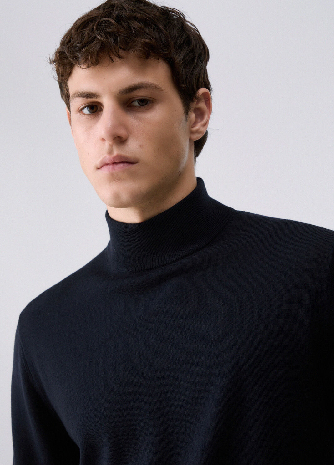 Lupetto in lana merino blu scuro Liu Jo - large image number 4