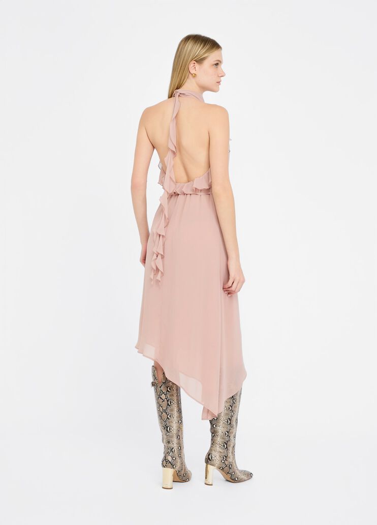 Robe de cérémonie en georgette rose clair Liu Jo - large image number 1