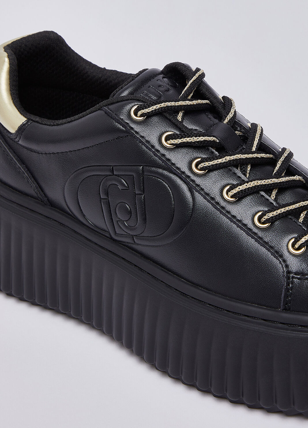 Plateau-Sneaker aus Leder Schwarz Liu Jo - large image number 5