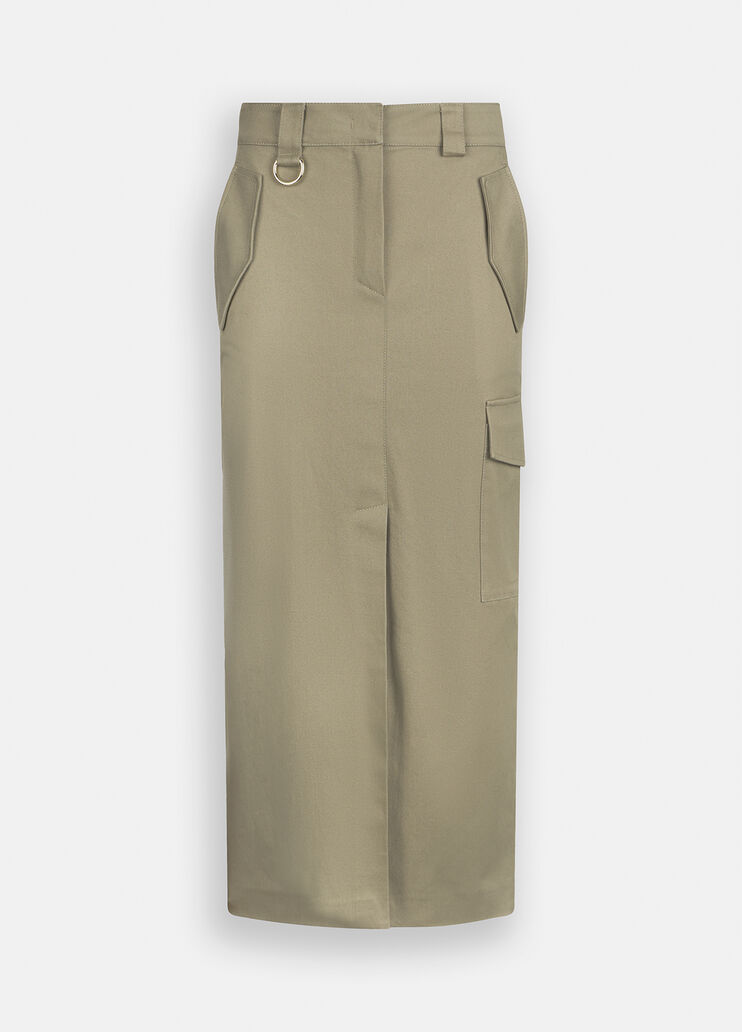 Cotton cargo skirt asparagus Liu Jo - large image number 6