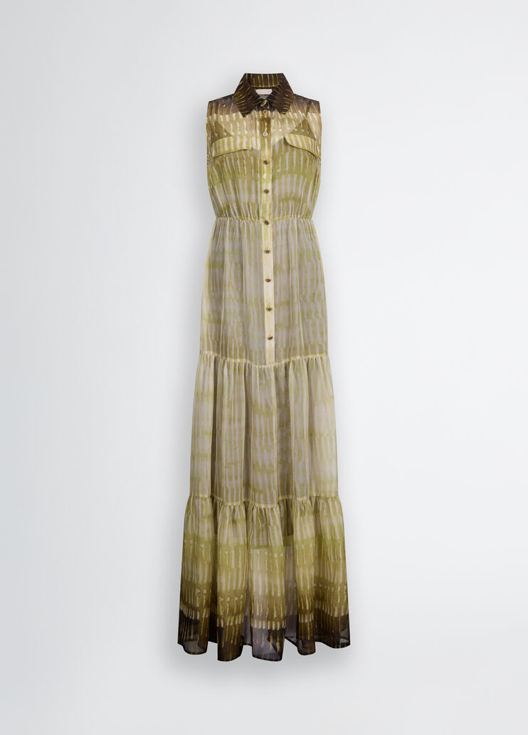 Printed chiffon shirt dress green Liu Jo - large image number 6 Printed chiffon shirt dress green Liu Jo - large image number 6