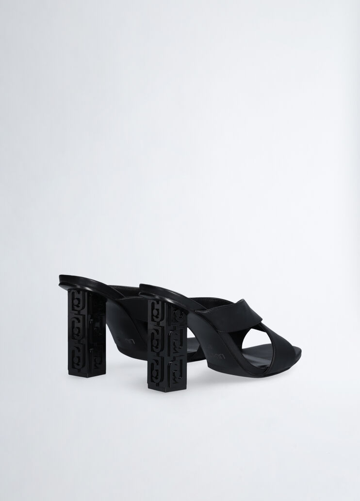 Sandals with branded heel black Liu Jo - large image number 2 Sandals with branded heel black Liu Jo - large image number 2