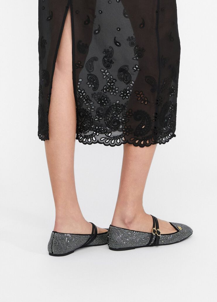 Organza skirt with embroidery black Liu Jo - large image number 2 Organza skirt with embroidery black Liu Jo - large image number 2