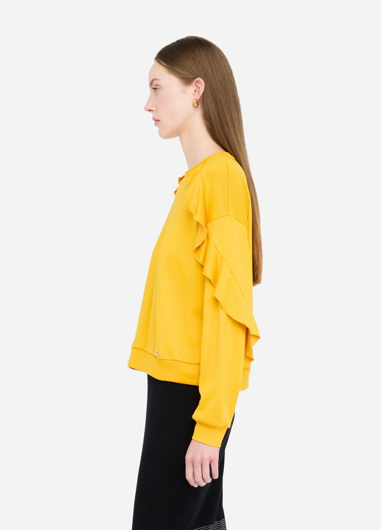 Sweatshirt with ruching dark gold Liu Jo - large image number 3 Sweatshirt with ruching dark gold Liu Jo - large image number 3