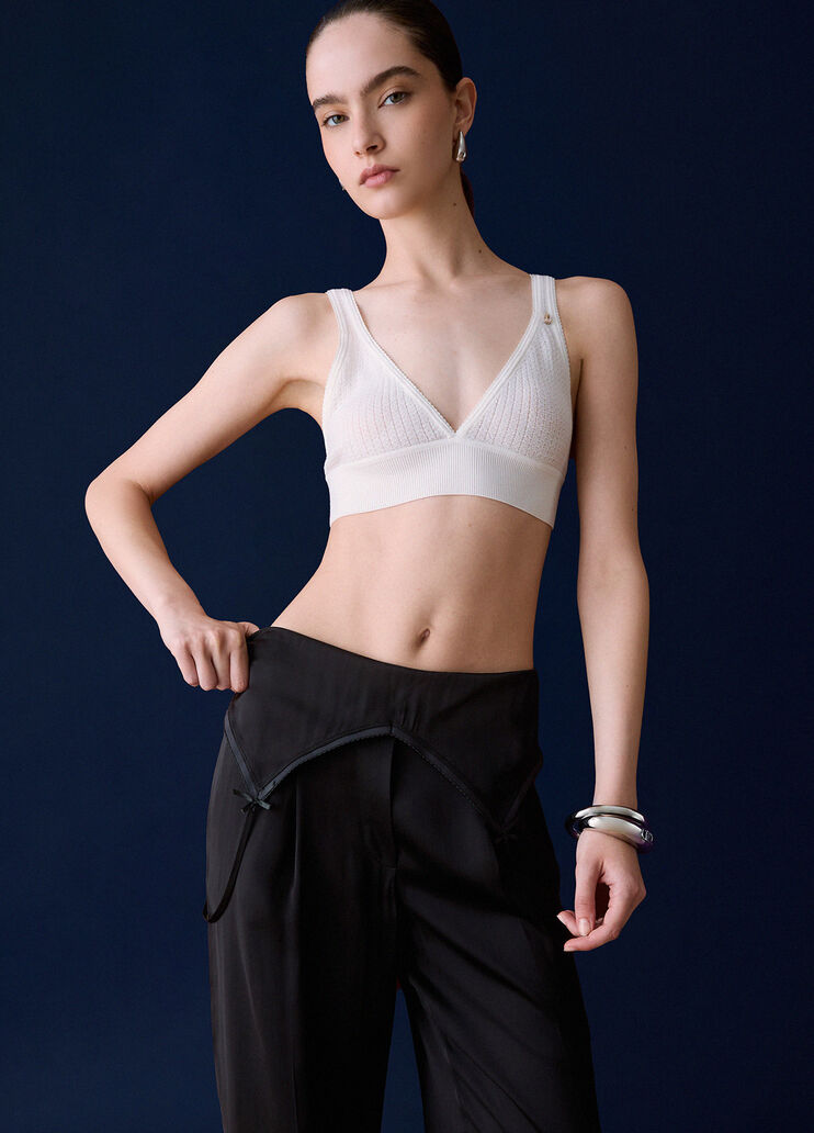 Pure Wool Knit Top white wool Liu Jo - medium