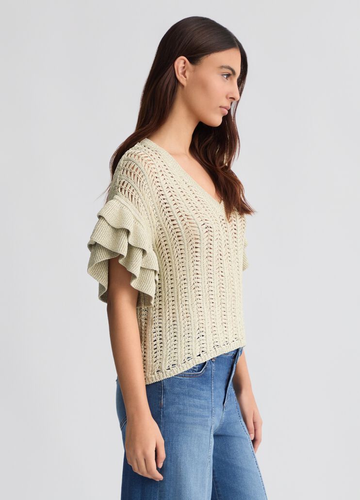 Light gold knit top gold-colour Liu Jo - medium Light gold knit top gold-colour Liu Jo - medium