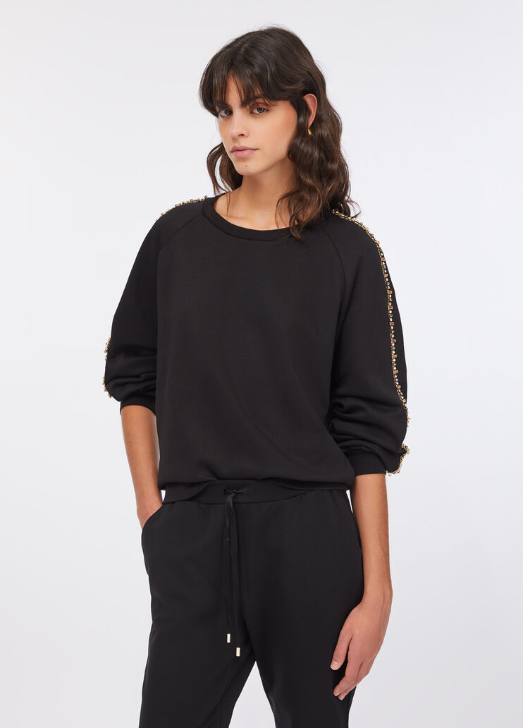 Liu Jo Better sweatshirt with gemstones black Liu Jo - medium